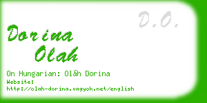 dorina olah business card